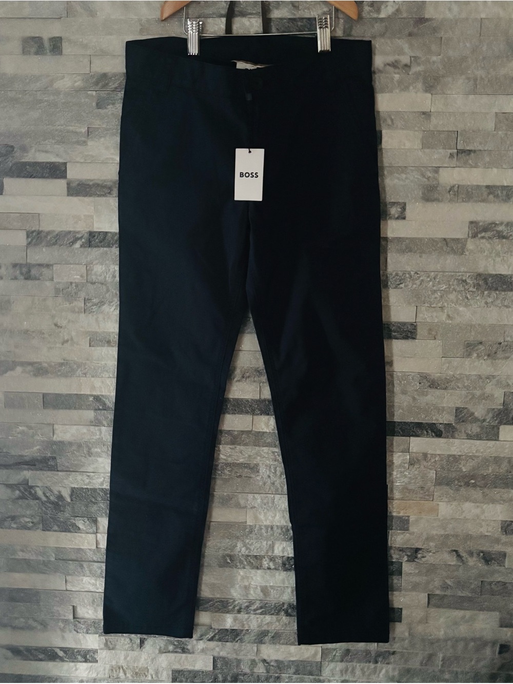 NEW BOSS kids navy Slim fit Trousers